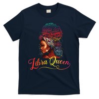 Libra Queen Afro Women September October Melanin Birthday T-Shirt