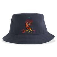 Libra Queen Afro Women September October Melanin Birthday Sustainable Bucket Hat