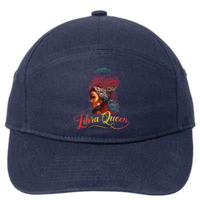 Libra Queen Afro Women September October Melanin Birthday 7-Panel Snapback Hat