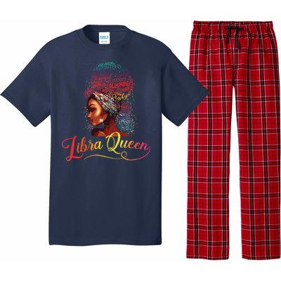 Libra Queen Afro Women September October Melanin Birthday Pajama Set