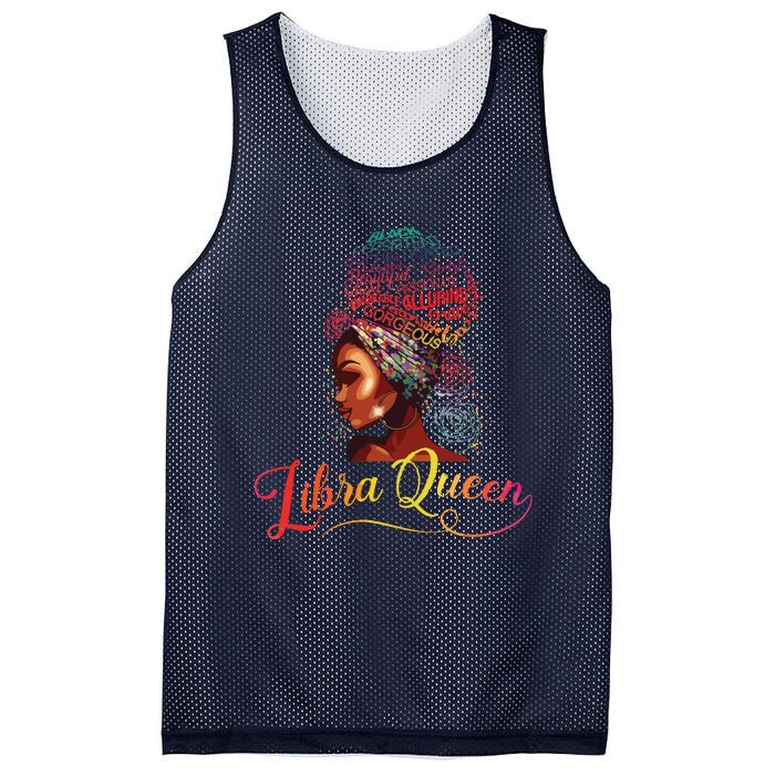 Libra Queen Afro Women September October Melanin Birthday Mesh Reversible Basketball Jersey Tank