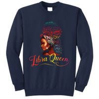 Libra Queen Afro Women September October Melanin Birthday Tall Sweatshirt