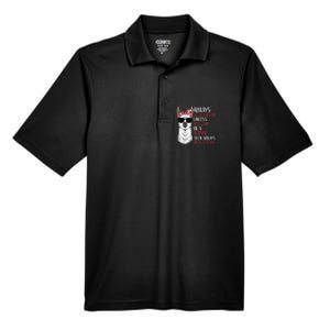 LLama Quote Apparel LLama Lovers Cute Alpacas Men's Origin Performance Pique Polo