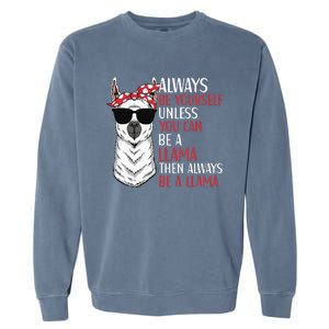 LLama Quote Apparel LLama Lovers Cute Alpacas Garment-Dyed Sweatshirt