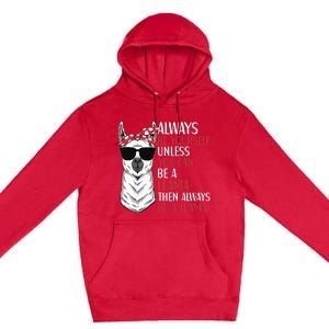 LLama Quote Apparel LLama Lovers Cute Alpacas Premium Pullover Hoodie