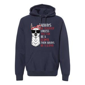 LLama Quote Apparel LLama Lovers Cute Alpacas Premium Hoodie