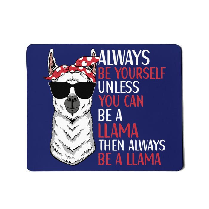 LLama Quote Apparel LLama Lovers Cute Alpacas Mousepad