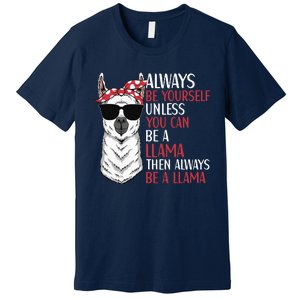 LLama Quote Apparel LLama Lovers Cute Alpacas Premium T-Shirt