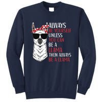 LLama Quote Apparel LLama Lovers Cute Alpacas Tall Sweatshirt