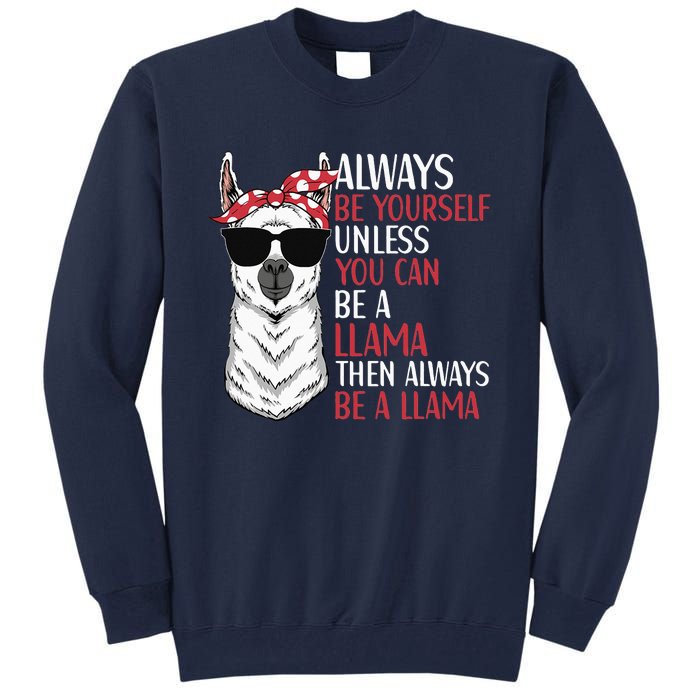 LLama Quote Apparel LLama Lovers Cute Alpacas Tall Sweatshirt