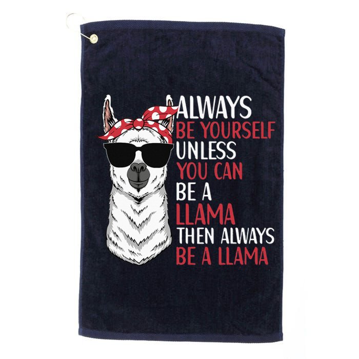 LLama Quote Apparel LLama Lovers Cute Alpacas Platinum Collection Golf Towel