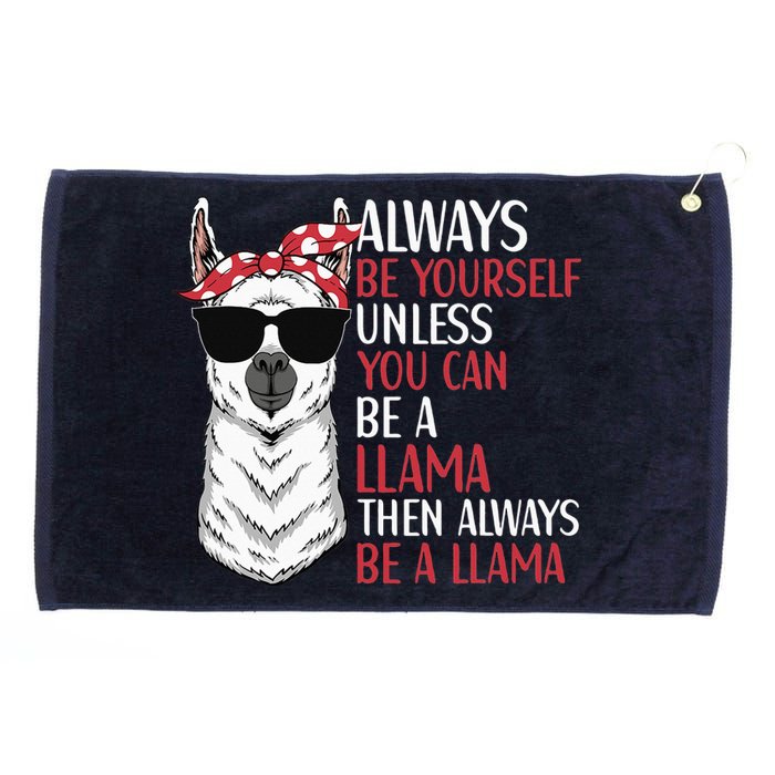 LLama Quote Apparel LLama Lovers Cute Alpacas Grommeted Golf Towel