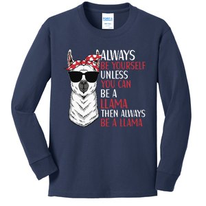 LLama Quote Apparel LLama Lovers Cute Alpacas Kids Long Sleeve Shirt