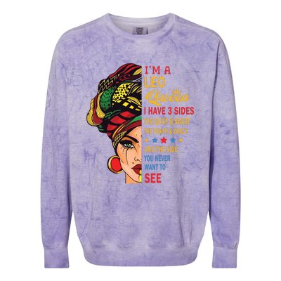 Leo Queens Are Born In July 23 August 22 Colorblast Crewneck Sweatshirt