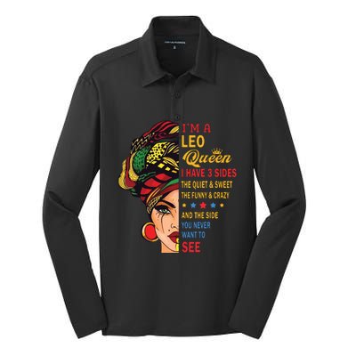 Leo Queens Are Born In July 23 August 22 Silk Touch Performance Long Sleeve Polo