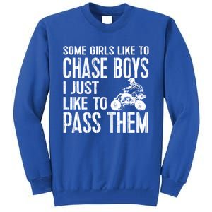 Ladies Quad Atv Utv 4 Wheeler Mudding Racing Great Gift Chase Cool Gift Tall Sweatshirt