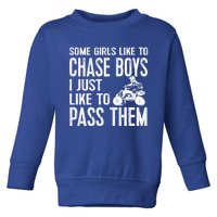 Ladies Quad Atv Utv 4 Wheeler Mudding Racing Great Gift Chase Cool Gift Toddler Sweatshirt