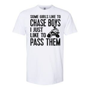 Ladies Quad Atv Utv 4 Wheeler Mudding Racing Great Gift Chase Cool Gift Softstyle CVC T-Shirt