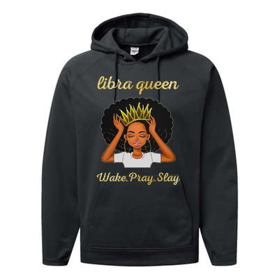 Libra Queens Black Queen September October Birthday Performance Fleece Hoodie