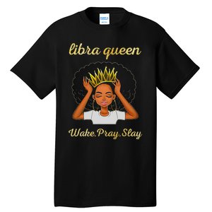 Libra Queens Black Queen September October Birthday Tall T-Shirt