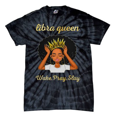 Libra Queens Black Queen September October Birthday Tie-Dye T-Shirt