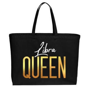 Libra Queen / Classy Libra Birthday Astrology Sign Gift Cotton Canvas Jumbo Tote