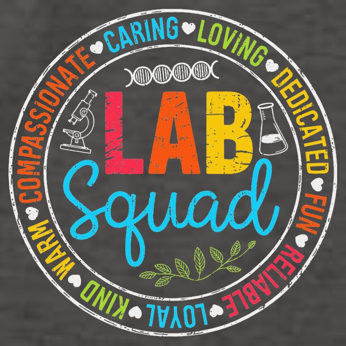 Lab Quad Crew Lab Week 2025 Laboratory MLS MLT Lab Scientist Gift Vector Backpack