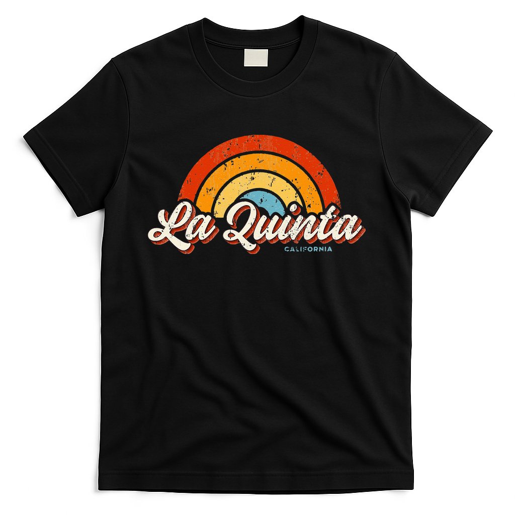 La Quinta California CA Vintage Rainbow Retro 70s T-Shirt