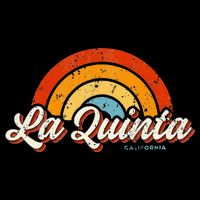 La Quinta California CA Vintage Rainbow Retro 70s Backpack