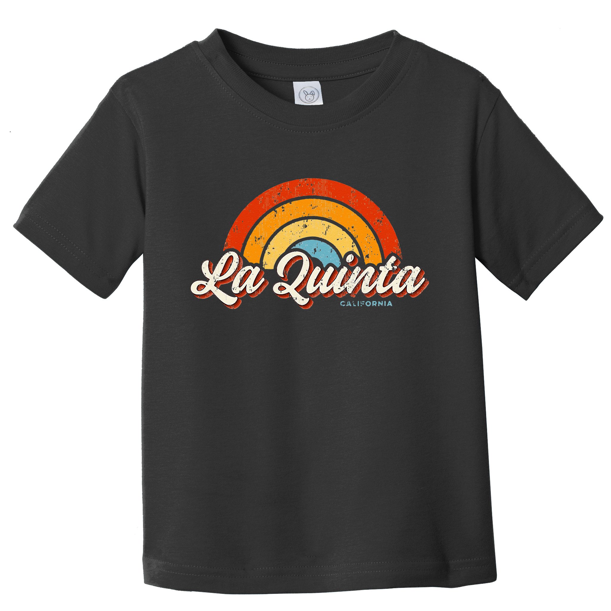 La Quinta California CA Vintage Rainbow Retro 70s Toddler T-Shirt