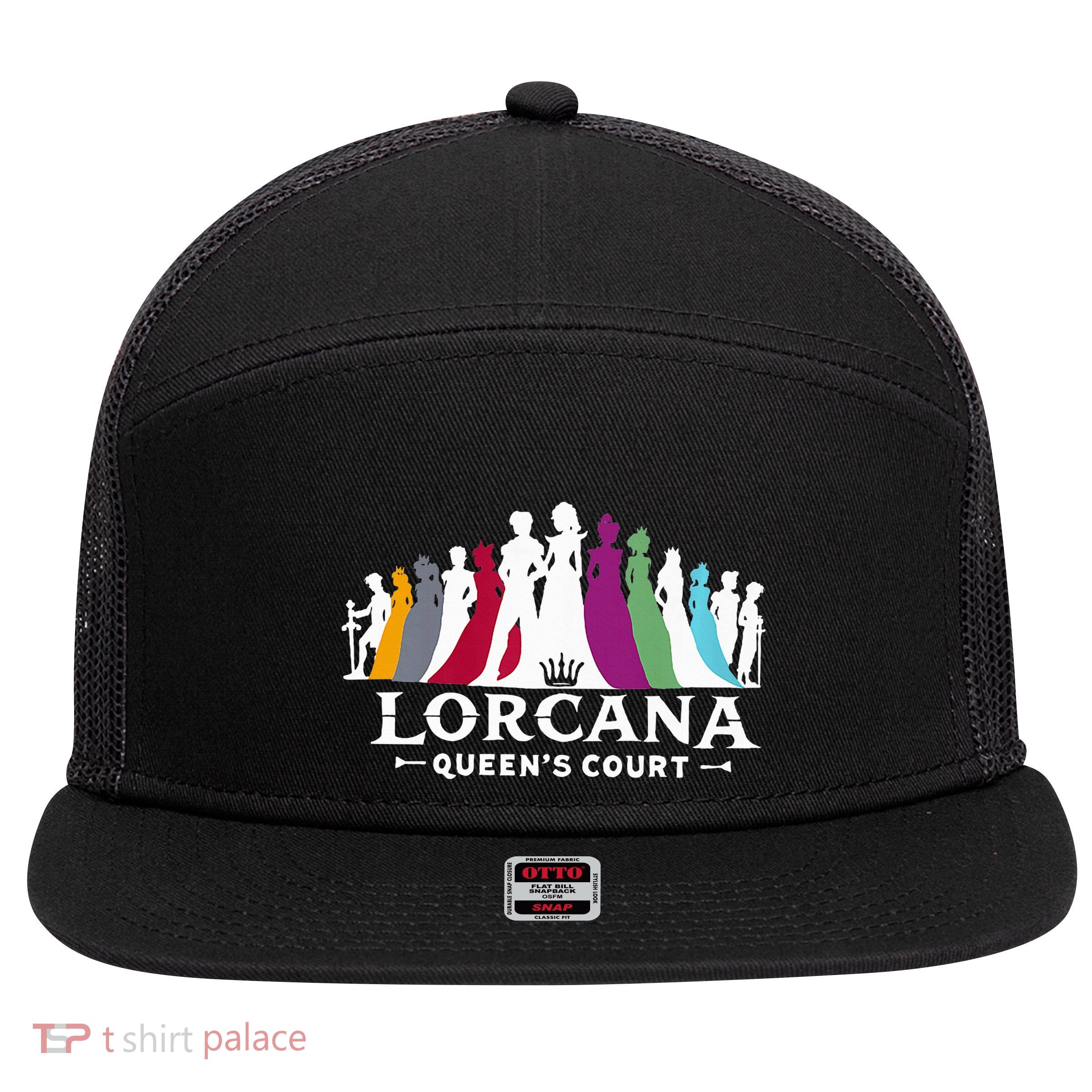 Lorcana QueenS Court 7 Panel Mesh Trucker Snapback Hat