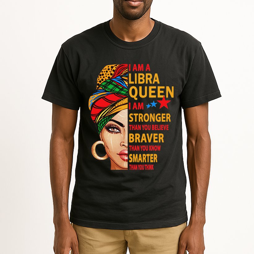 Libra Queen I Am Stronger Birthday Gift For Libra Zodiac Tall T-Shirt