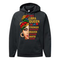 Libra queen I am stronger birthday gift for Libra zodiac Performance Fleece Hoodie