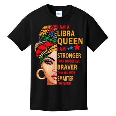 Libra queen I am stronger birthday gift for Libra zodiac Kids T-Shirt