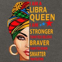Libra queen I am stronger birthday gift for Libra zodiac Cotton Canvas Backpack