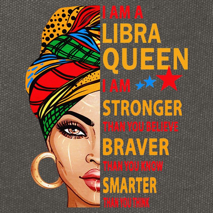 Libra queen I am stronger birthday gift for Libra zodiac Cotton Canvas Backpack