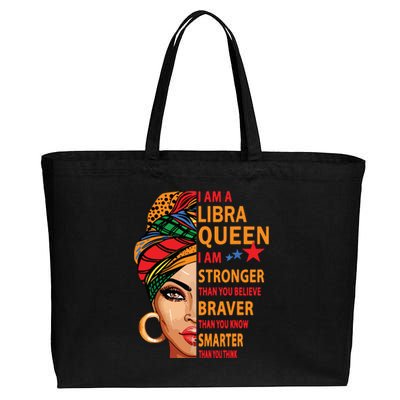 Libra Queen I Am Stronger Birthday Gift For Libra Zodiac Cotton Canvas Jumbo Tote