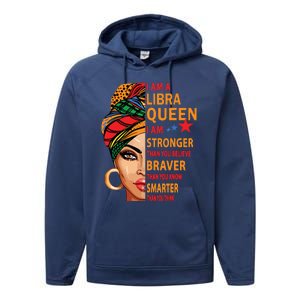 Libra Queen I Am Stronger Birthday Gift For Libra Zodiac Performance Fleece Hoodie