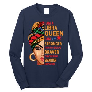 Libra Queen I Am Stronger Birthday Gift For Libra Zodiac Long Sleeve Shirt