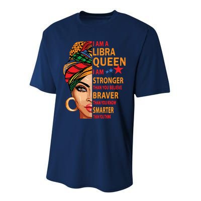 Libra Queen I Am Stronger Birthday Gift For Libra Zodiac Performance Sprint T-Shirt