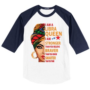 Libra Queen I Am Stronger Birthday Gift For Libra Zodiac Baseball Sleeve Shirt