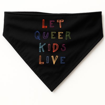 Let Queer K.I.D.S Live Protect Non Binary USA-Made Doggie Bandana