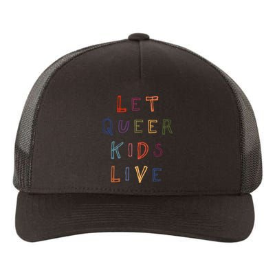 Let Queer K.I.D.S Live Protect Non Binary Yupoong Adult 5-Panel Trucker Hat