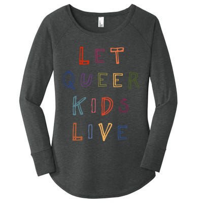 Let Queer K.I.D.S Live Protect Non Binary Women's Perfect Tri Tunic Long Sleeve Shirt