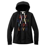 Let Queer K.I.D.S Live Protect Non Binary Women's Fleece Hoodie