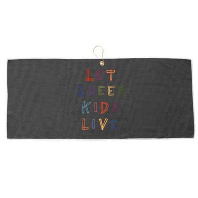 Let Queer K.I.D.S Live Protect Non Binary Large Microfiber Waffle Golf Towel