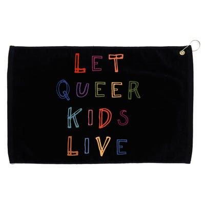 Let Queer K.I.D.S Live Protect Non Binary Grommeted Golf Towel
