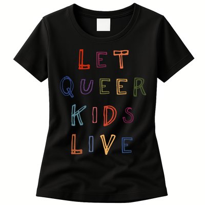 Let Queer K.I.D.S Live Protect Non Binary Womens T-Shirt