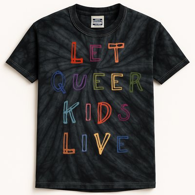 Let Queer K.I.D.S Live Protect Non Binary Kids Tie-Dye T-Shirt