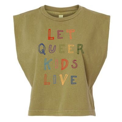 Let Queer K.I.D.S Live Protect Non Binary Garment-Dyed Women's Muscle Tee